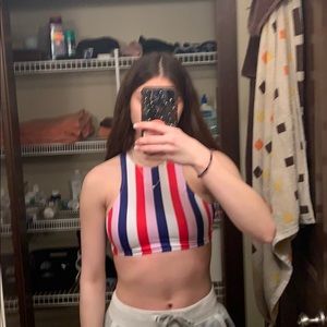 high neck bikini top